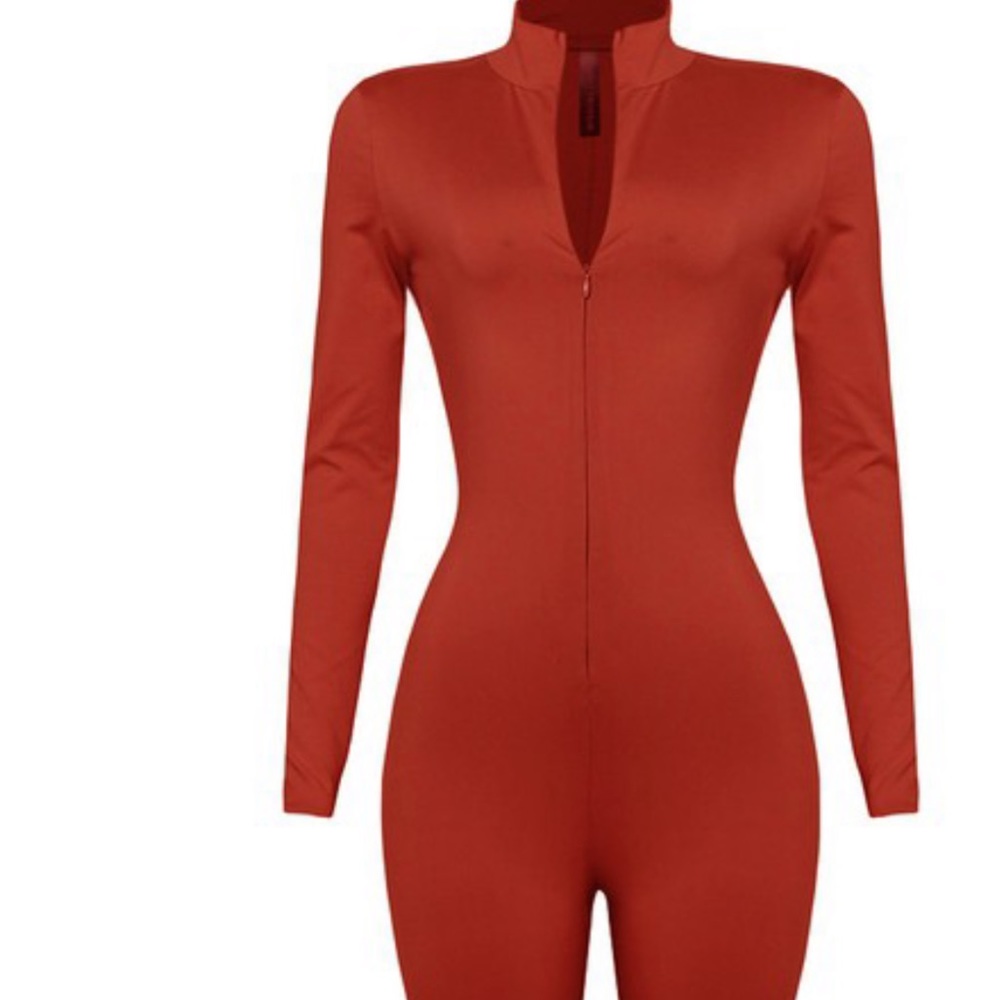 Rust color Full length body suit